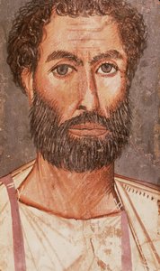 Fayum-portret van een man door Unbekannt Unbekannt